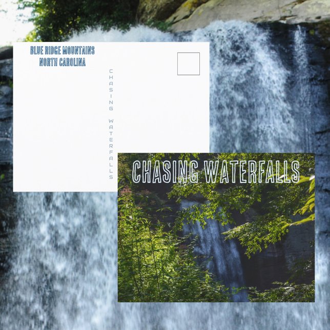 Jagar vattenfall Blue Ridge Mountains N Carolina Vykort (Skapare uppladdad)