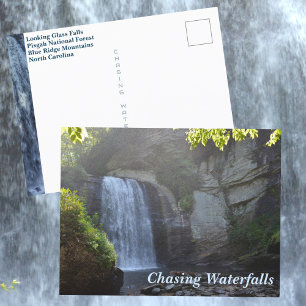 Jagar vattenfall Blue Ridge Mountains NC Resa Vykort