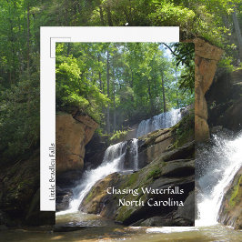 Jagar vattenfall North Carolina Mountains Foto Vykort