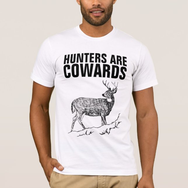 JÄGARE ÄR FEGISAR, ANTI-JAKT T-shirts (Framsida)