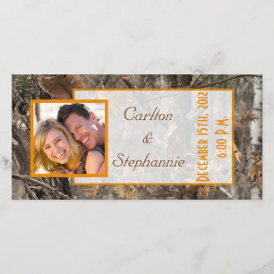 Jägare Camo Chic Foto Tillkännagivande Meddelande