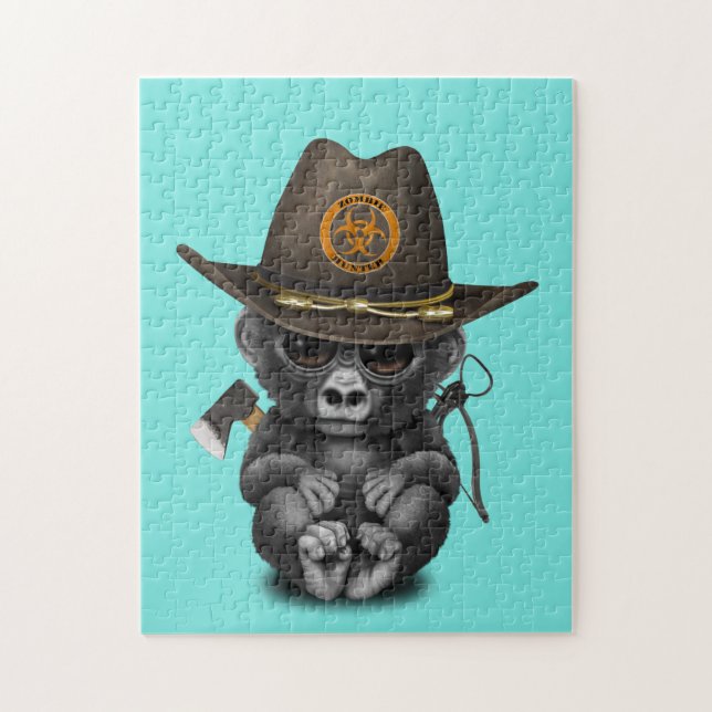 Jägare för babygorillaZombie Pussel (Vertikal)