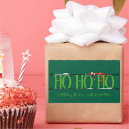 Jägare Grön Älva Busstreck Rektangulärt Klistermärke