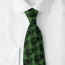 Jägare Grön Blommig Batik Slips