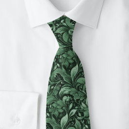 Jägare Grön Botanisk Batik Slips