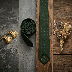 Jägare Grön Guld Equestrian Snygg Slips