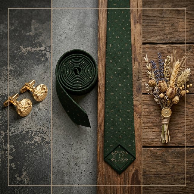 Jägare Grön Guld Equestrian Snygg Slips (Skapare uppladdad)