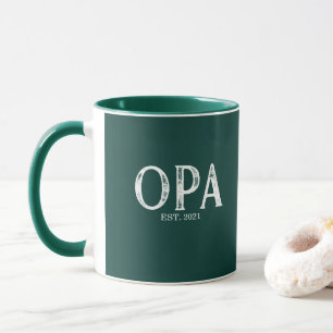Jägare Grön Opa Grundad år Mugg