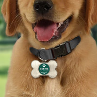 Jägare Grön Tassavtryck Hundben Monogram