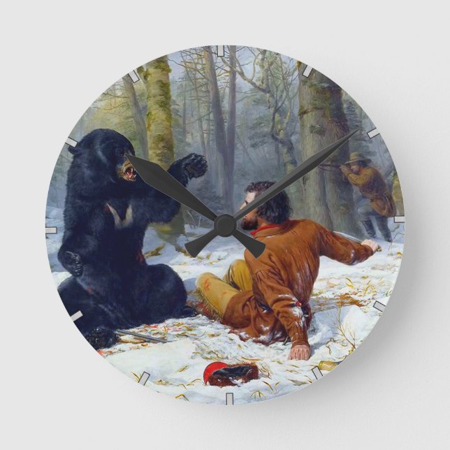 Jägare i knipa Arthur Tait 1856 Rund Klocka (Framsida)