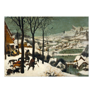 Jägare i Snö av Pieter Bruegel den äldre Fototryck