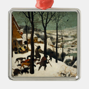 Jägare i Snö (av Pieter Bruegel den äldre) Julgransprydnad Metall
