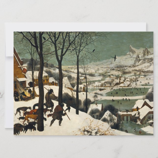 Jägare i Snö (av Pieter Bruegel den äldre) Kort (Framsida)