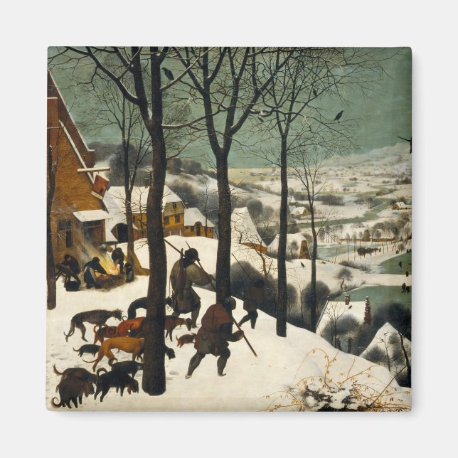 Jägare i Snö (av Pieter Bruegel den äldre) Magnet (Framsidan)