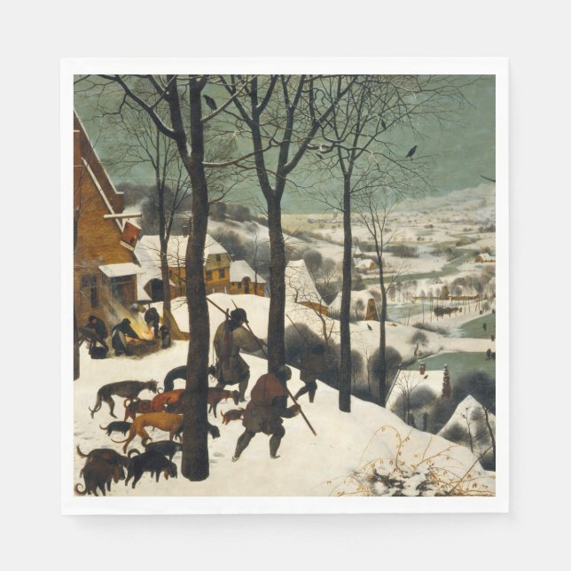 Jägare i Snö (av Pieter Bruegel den äldre) Pappersservett (Framsidan)