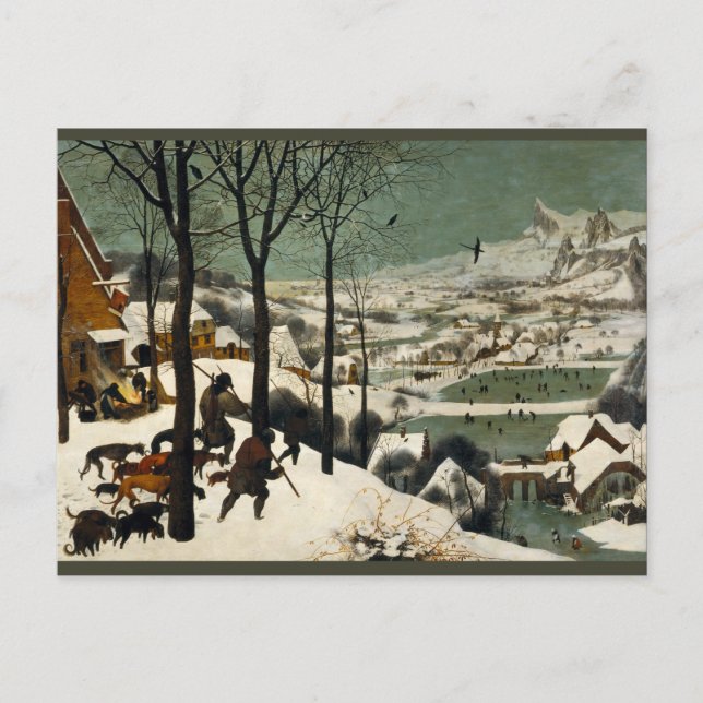 Jägare i Snö av Pieter Bruegel den äldre Vykort (Framsida)