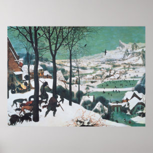 Jägare i Snö av Pieter Bruegel Poster