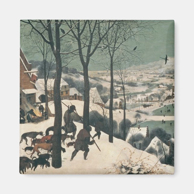 Jägare i Snö - januari, 1565 Magnet (Framsidan)