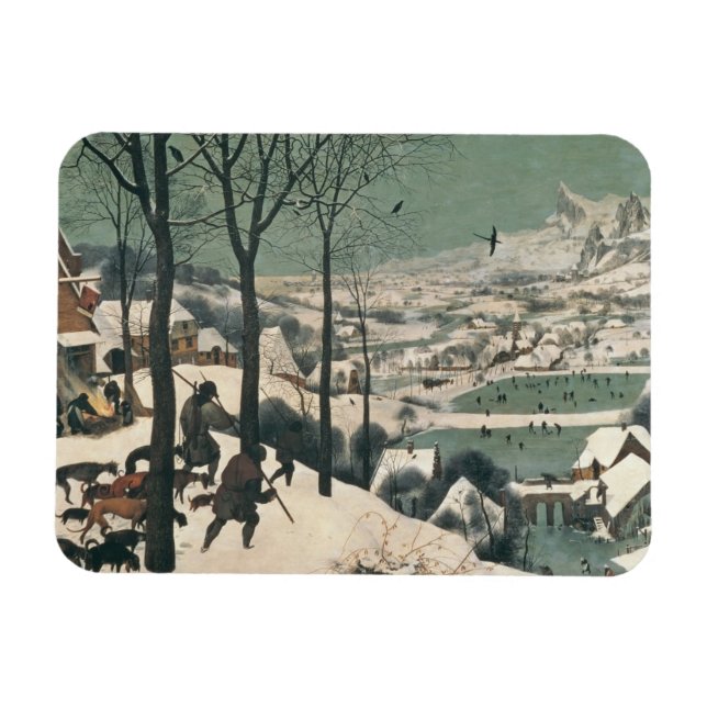 Jägare i Snö - januari, 1565 Magnet (Horisontell)