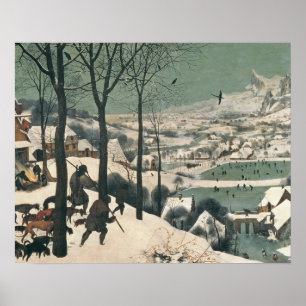 Jägare i Snö - januari, 1565 Poster
