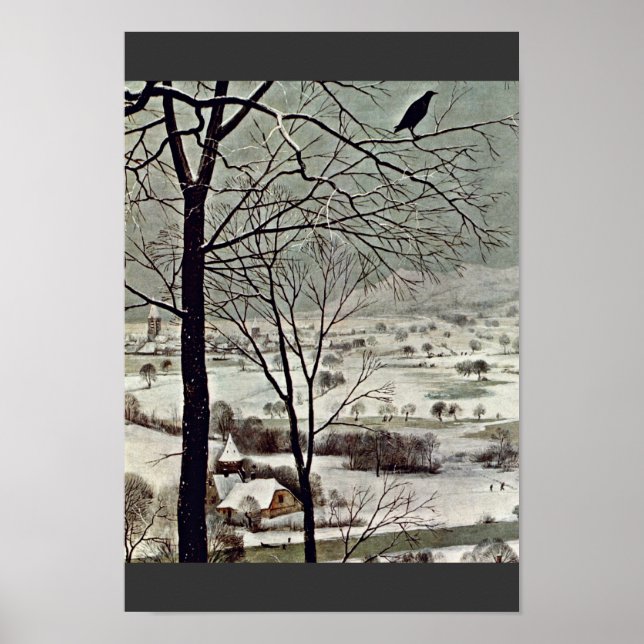 Jägare i Snö (januari månad) Poster (Framsidan)