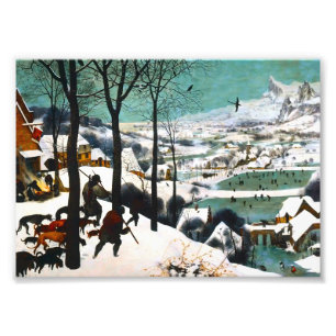 Jägare i Snö landskapet Pieter Bruegel Fototryck