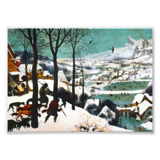 Jägare i Snö landskapet Pieter Bruegel Fototryck