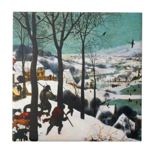 Jägare i Snö landskapet Pieter Bruegel Kakelplatta