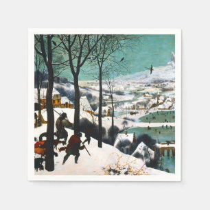 Jägare i Snö landskapet Pieter Bruegel Pappersservett