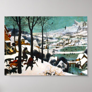 Jägare i Snö landskapet Pieter Bruegel Poster