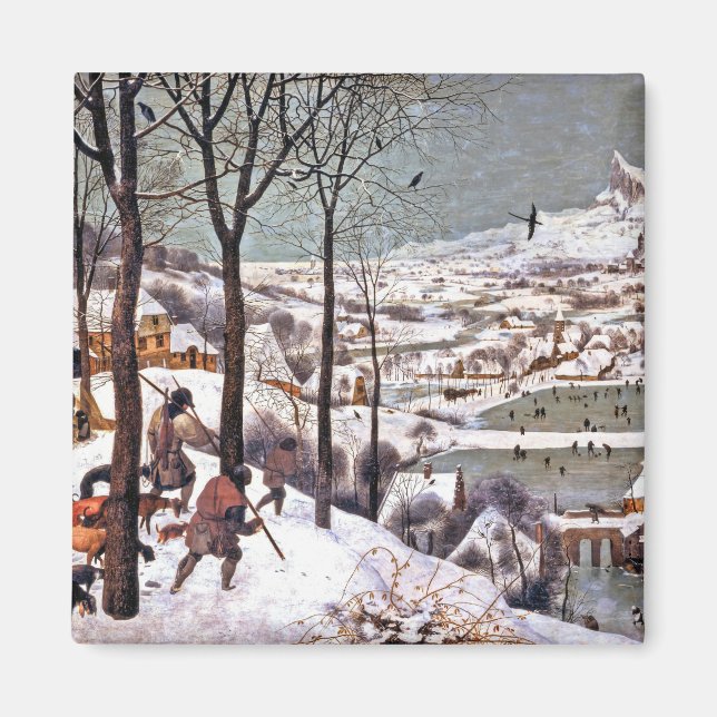 Jägare i Snö, Pieter Bruegel och äldre Magnet (Framsidan)