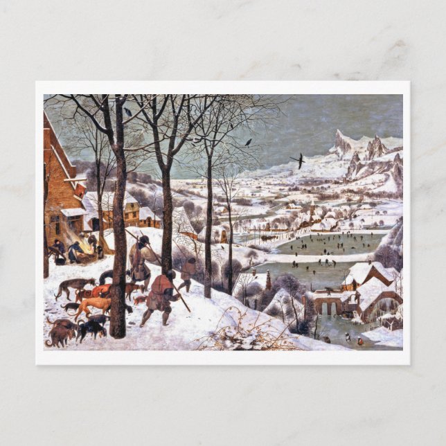 Jägare i Snö, Pieter Bruegel och äldre Vykort (Framsida)