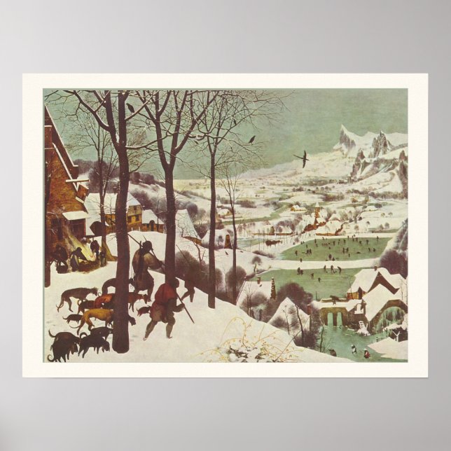 Jägare i Snö Pieter Brueghel, äldre 1565 Poster (Framsidan)