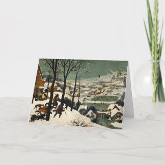 Jägare i snön av Pieter Bruegel fläderen Kort