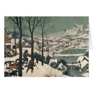 Jägare i snön - januari, 1565 hälsningskort