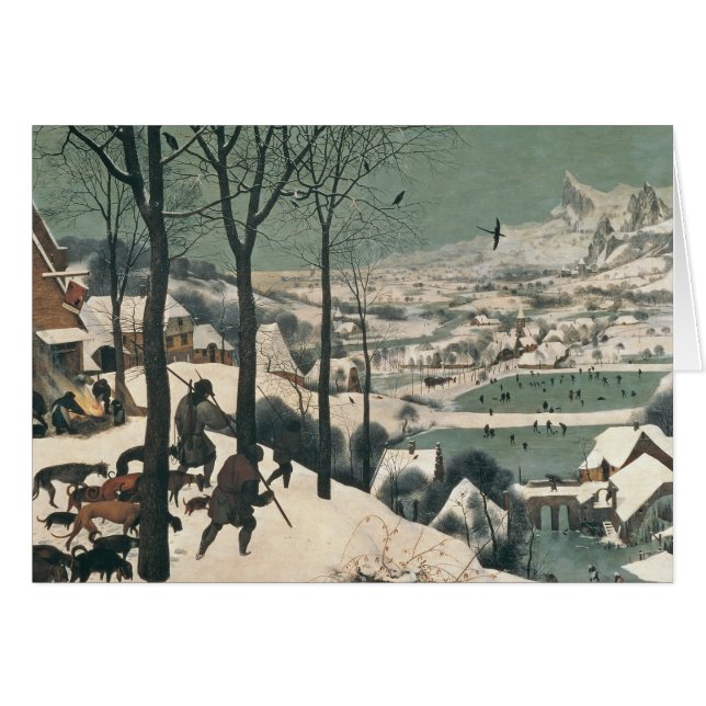 Jägare i snön - januari, 1565 hälsningskort (Framsidan Horizontal)