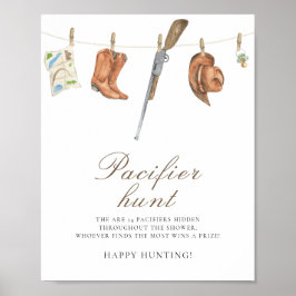 Jägare - lugnande baby shower spel poster