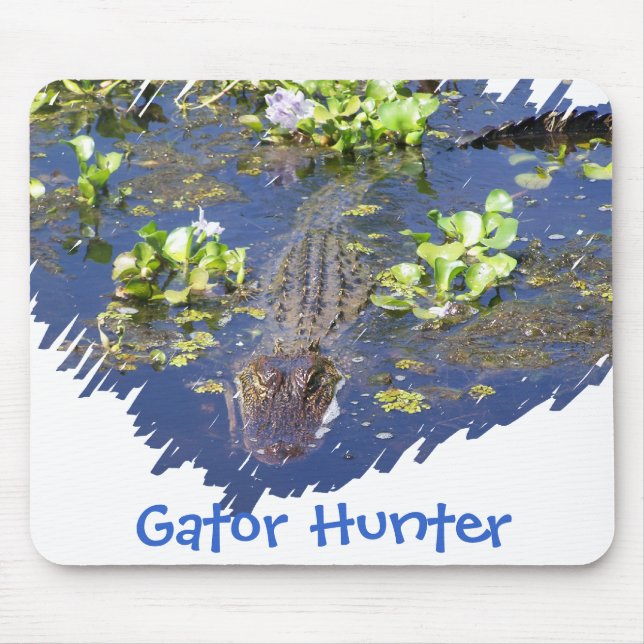 Jägare Mousepad för Louisiana träskalligator Musmatta (Framsidan)