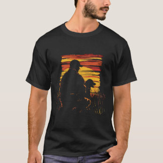 Jägare och hans lojala hund vintage t shirt