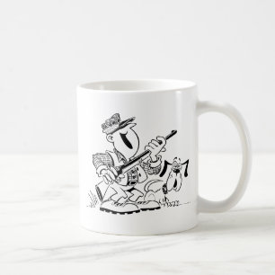 Jägare- och hundtecknad kaffemugg