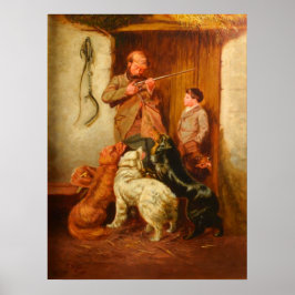 Jägare och pojke av Arthur Fitzwilliam Tait 1876 Poster