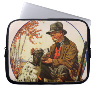 Jägare och Spaniel Laptop Fodral