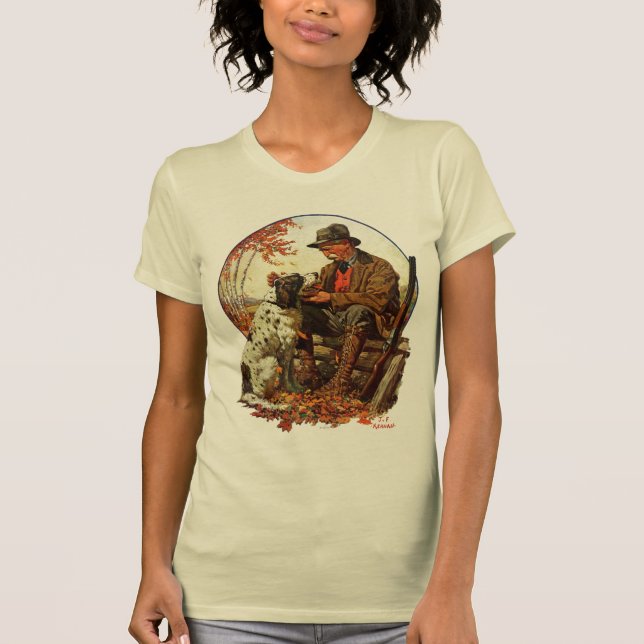 Jägare och Spaniel T-shirt (Framsida)