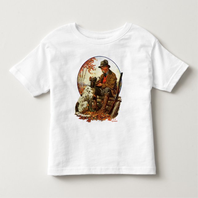 Jägare och Spaniel T-shirt (Framsida)