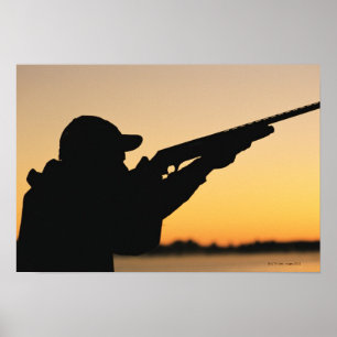 Jägare och vapen poster