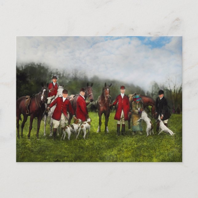 Jägare - Rävejakt - Tally-ho 1924 Vykort (Framsida)