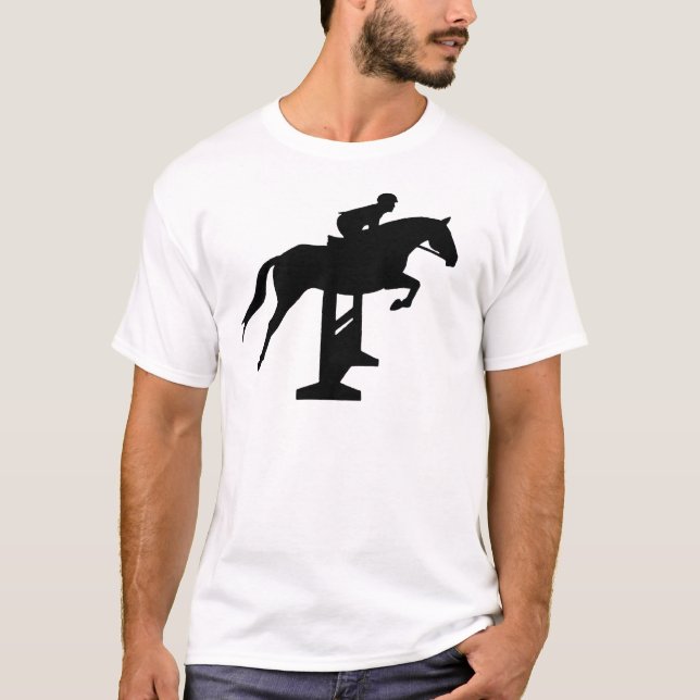 Jägarejumperhäst & ryttare t-shirt (Framsida)