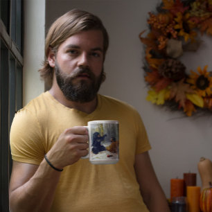Jägareliv En kinkig situation Arthur Tait 1856 Kaffemugg