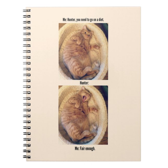 Jägaren behöver inte ditt dra skam över anteckningsbok med spiral (Framsidan)