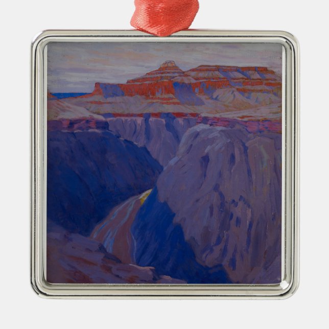 Jagaren, c.1911-13 (olja på kanfas) julgransprydnad metall (Framsidan)